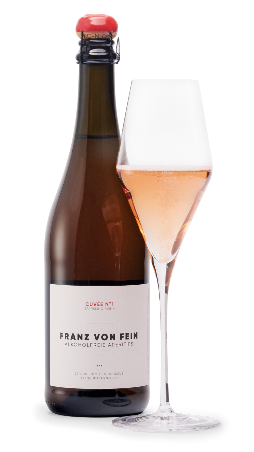 Franz von Fein Sparkling Cuvée N° 1 Rosé alkoholfrei 0,75l, Deutschland
